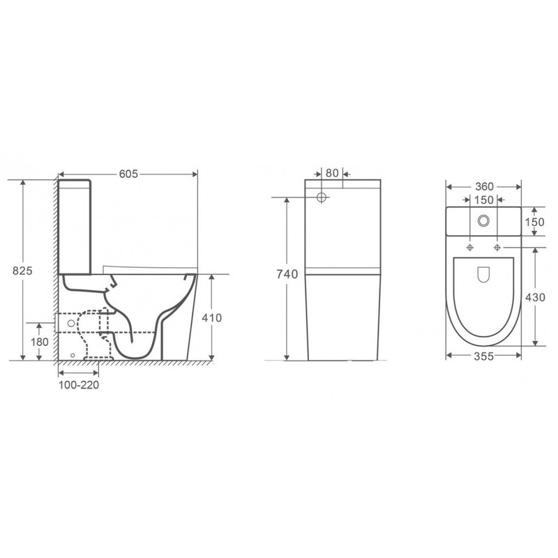Унитаз напольный CeramaLux 2179 MB