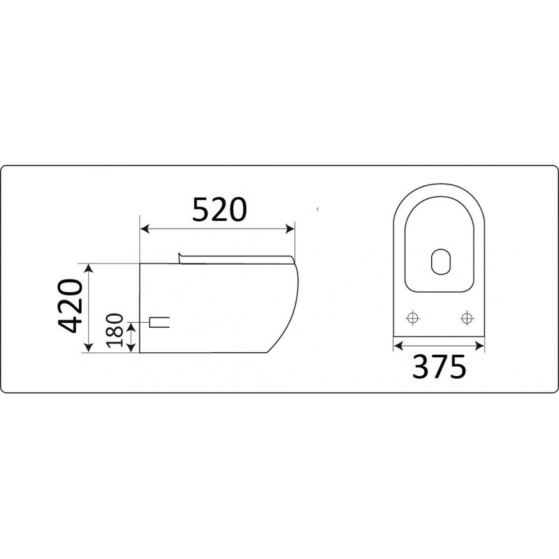 Унитаз подвесной CeramaLux CL2101