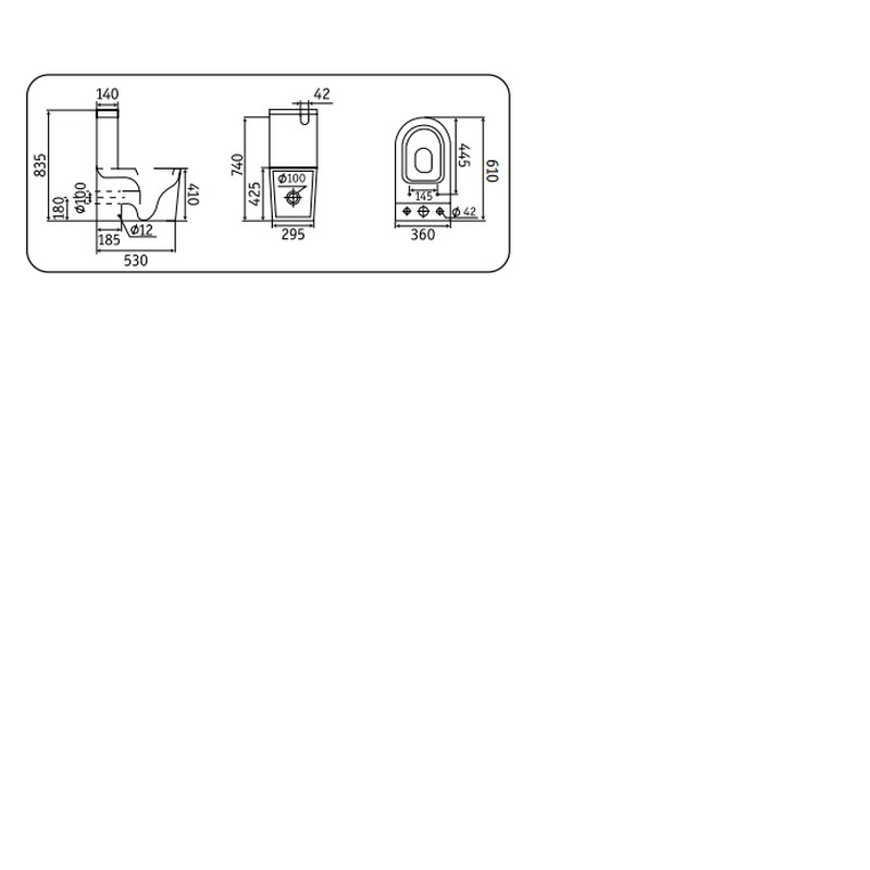 напольный унитаз ceramalux TR2175 TORNADO