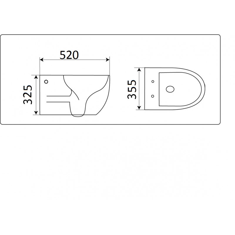 Унитаз подвесной CeramaLux 2196 -1