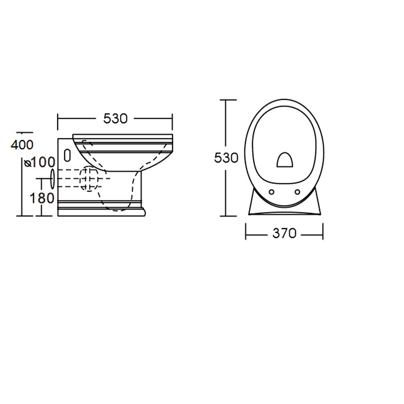 Унитаз приставной CeramaLux 4291