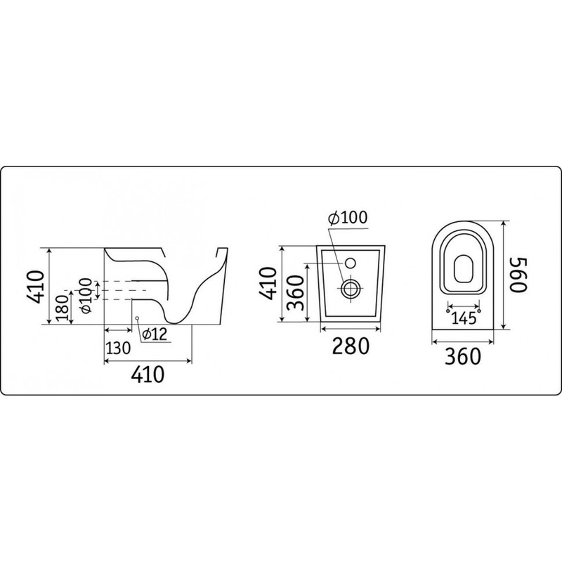 Унитаз приставной CeramaLux 3178-18
