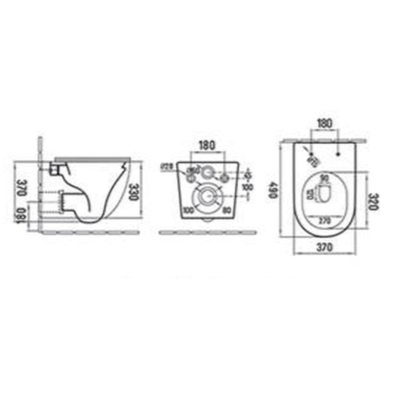 Унитаз подвесной Ceramalux 2197MC