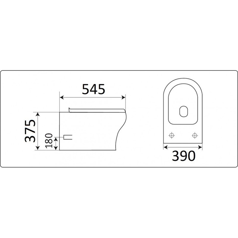 Унитаз подвесной CeramaLux CL2100