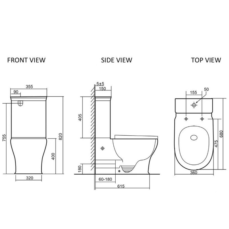 Унитаз Ceramalux TORNADO TR999 напольный