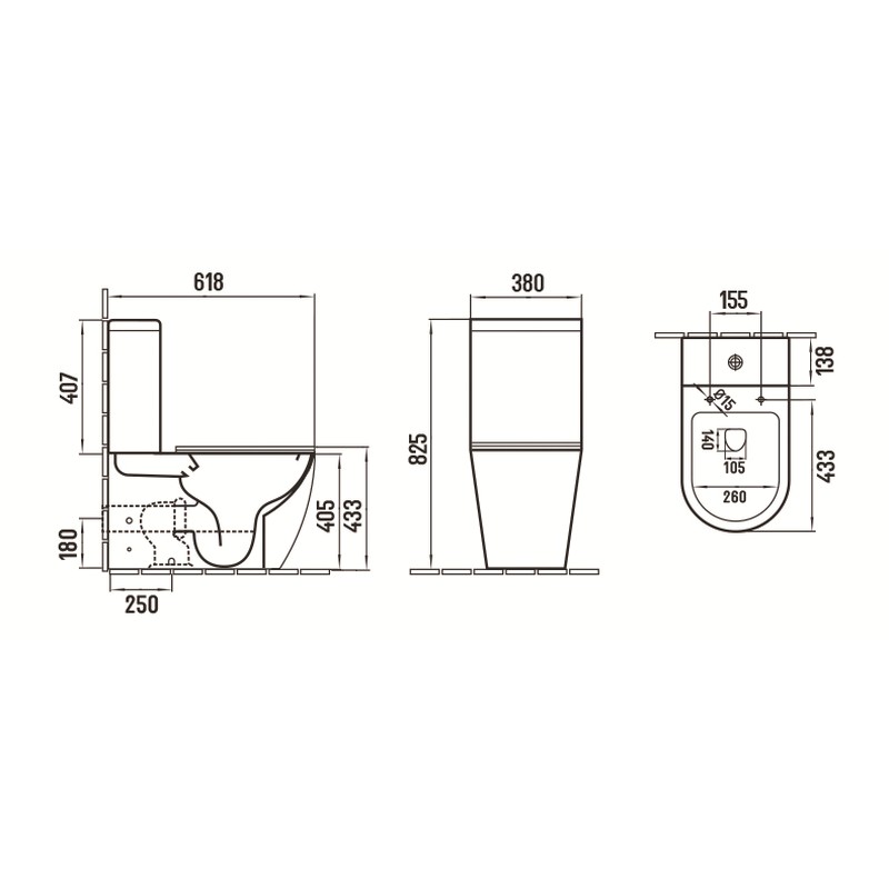 Унитаз напольный Ceramalux 2166 ХМH