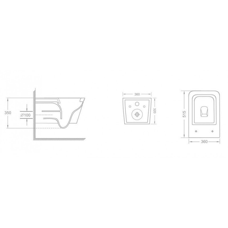 Унитаз подвесной CeramaLux 5170 -18