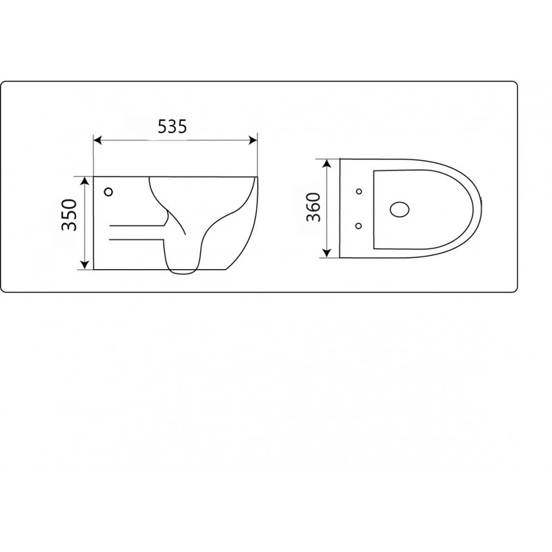 Унитаз подвесной CeramaLux 2196 -2