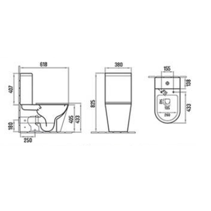 Унитаз напольный Ceramalux 2179 XMW
