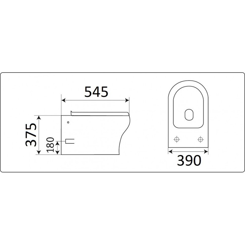 Унитаз подвесной CeramaLux CL2100
