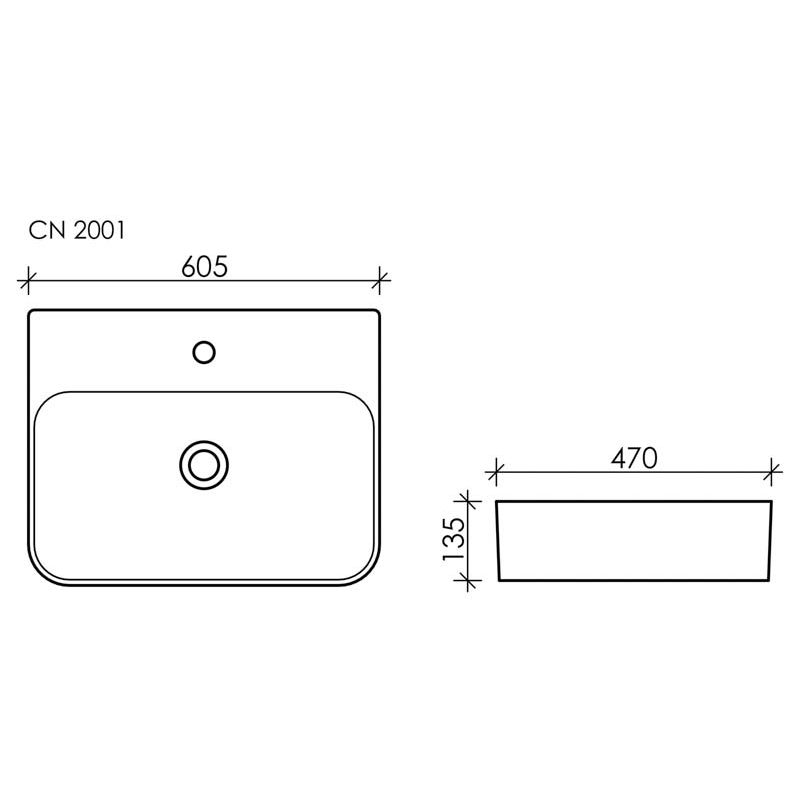 Раковина Ceramicanova Aura CN2001 Белая
