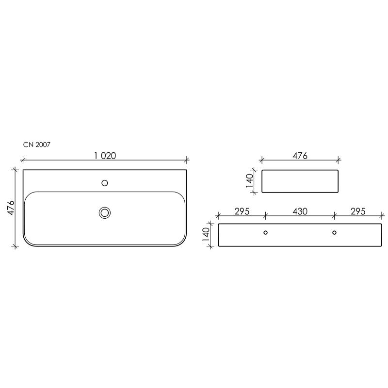 Раковина Ceramicanova Aura CN2007 Белая