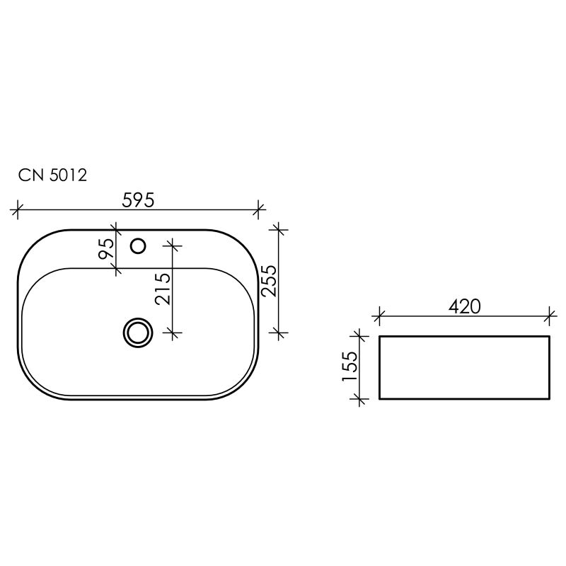 Раковина Ceramicanova Element CN5012 Белая