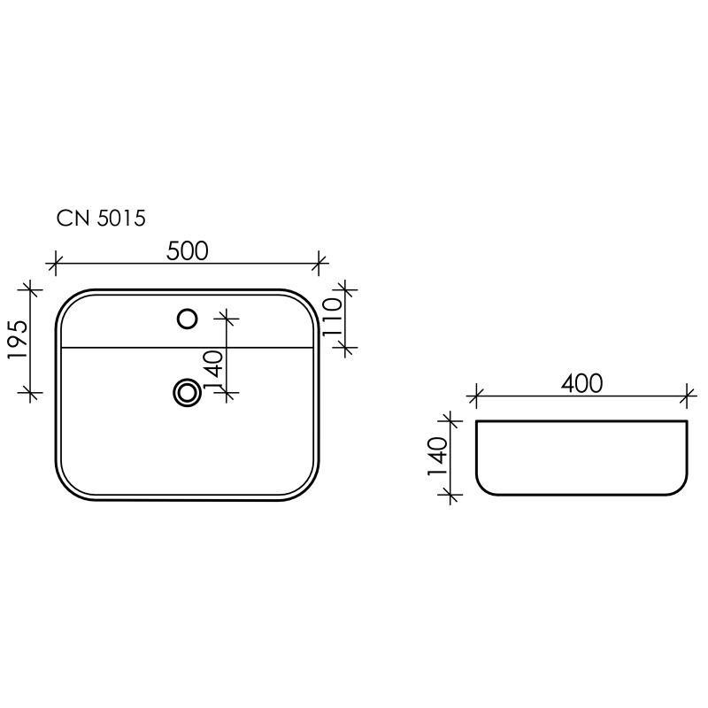 Раковина Ceramicanova Element CN5015 Белая