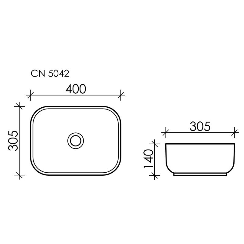 Раковина Ceramicanova Element CN5042 Белая 