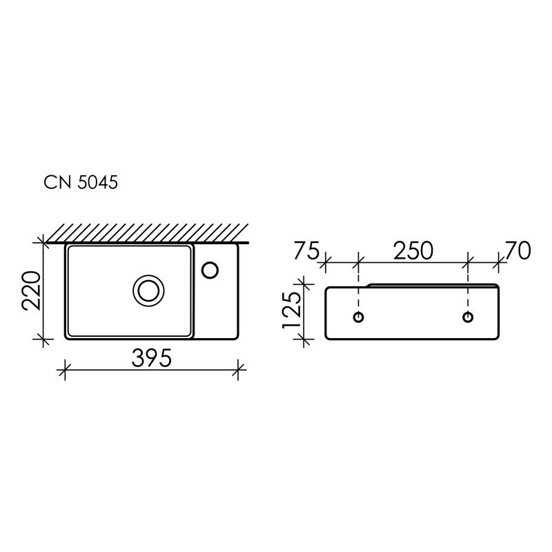 Рукомойник Ceramicanova Element CN5045 R Белая глянцевая