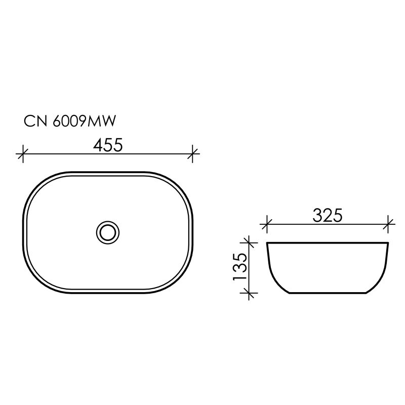 Раковина Ceramicanova Element CN6009MW Белая матовая
