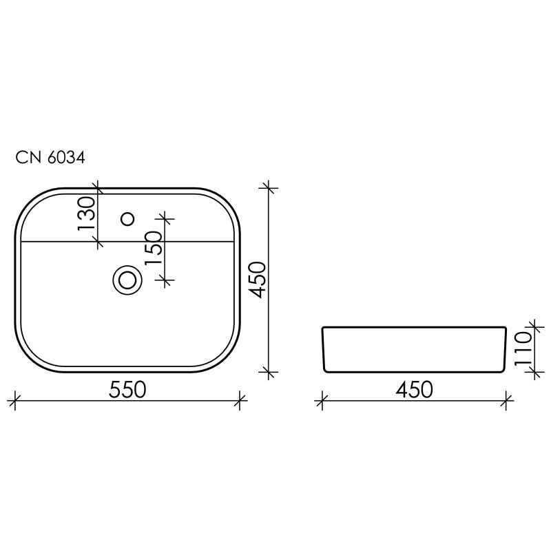 Раковина Ceramicanova Element CN6034 Белая