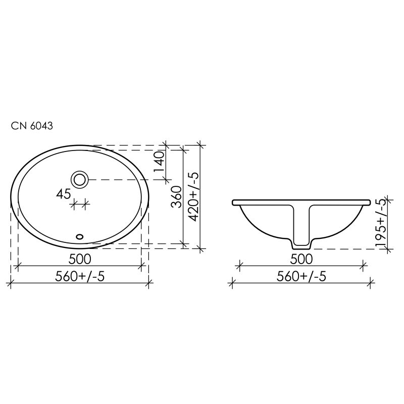 Раковина Ceramicanova Element CN6043 Белая