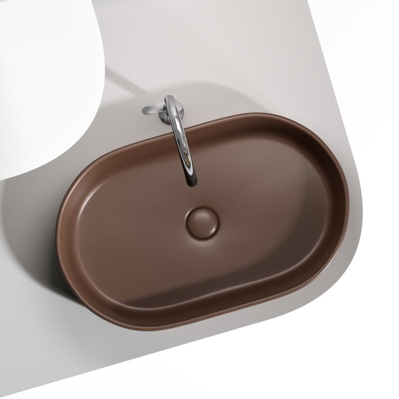 Раковина Ceramicanova Element CN6048MDB темно-коричневая