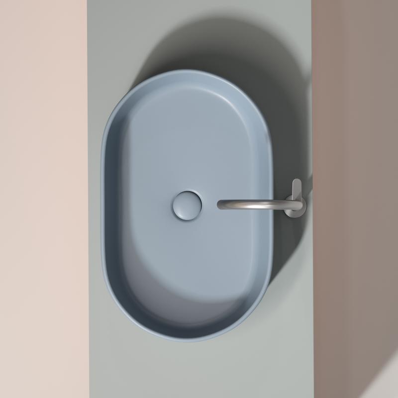 Раковина Ceramicanova Element CN6048MHL серо-голубая матовая