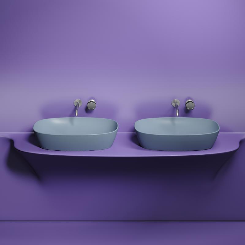 Раковина Ceramicanova Element CN6049MHL серо-голубая матовая