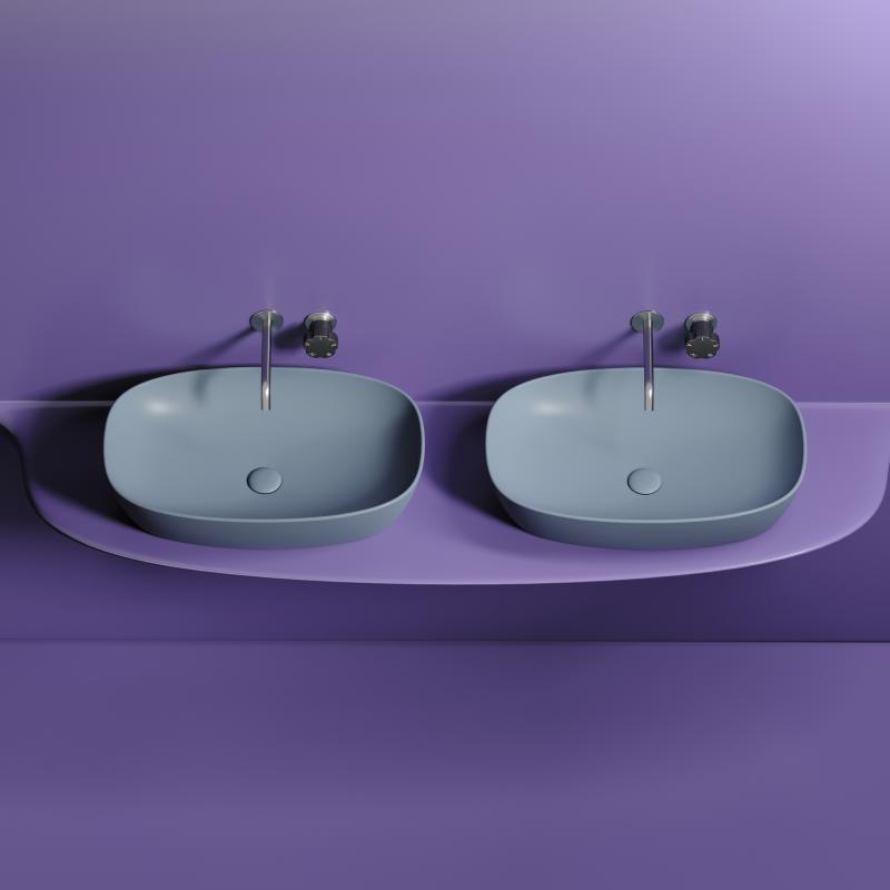 Раковина Ceramicanova Element CN6049MHL серо-голубая матовая