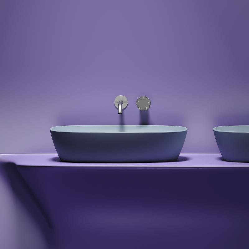 Раковина Ceramicanova Element CN6049MHL серо-голубая матовая