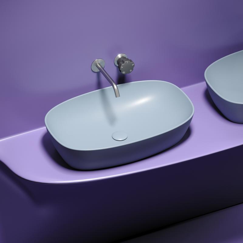 Раковина Ceramicanova Element CN6049MHL серо-голубая матовая