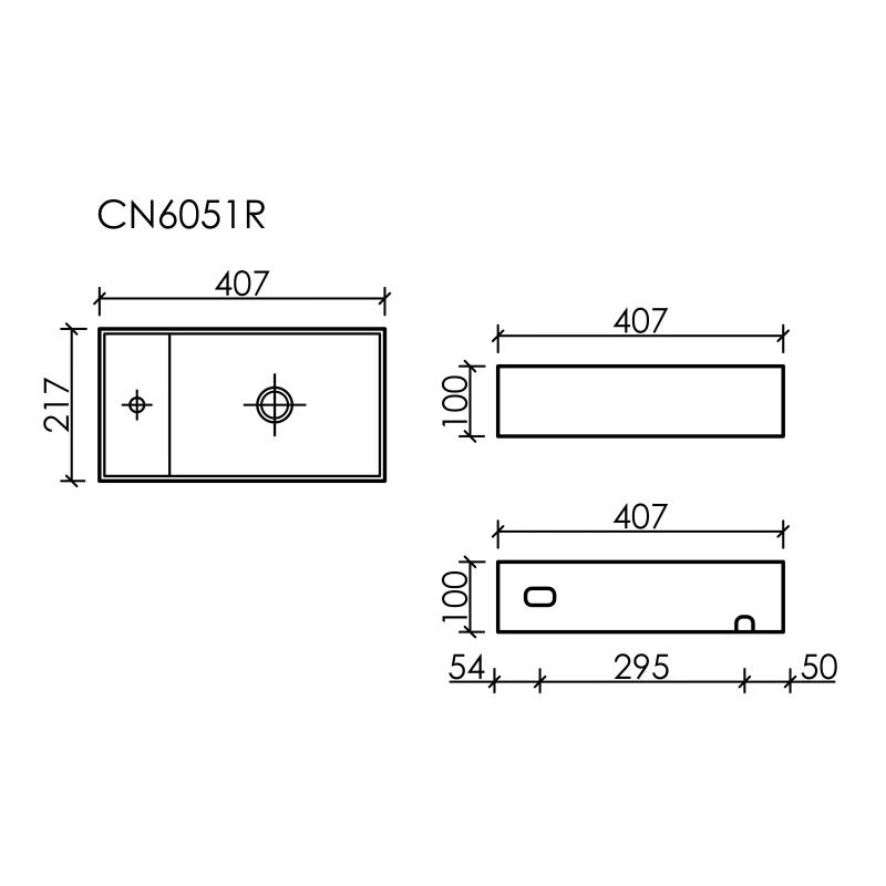 Рукомойник Ceramicanova Element CN6051RMH антрацит матовый