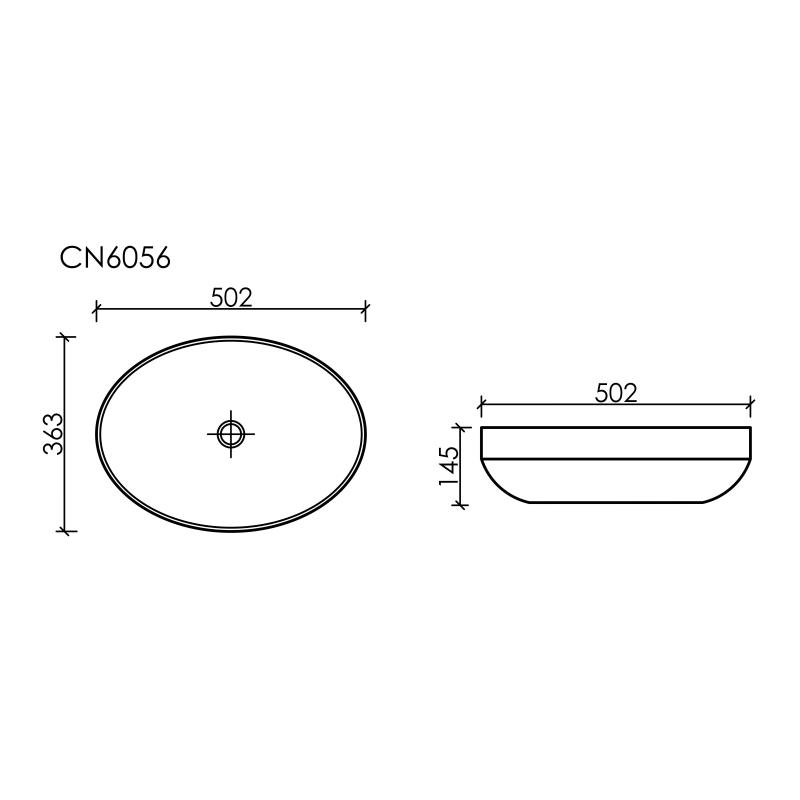 Раковина Ceramicanova Element CN6056 белая глянцевая