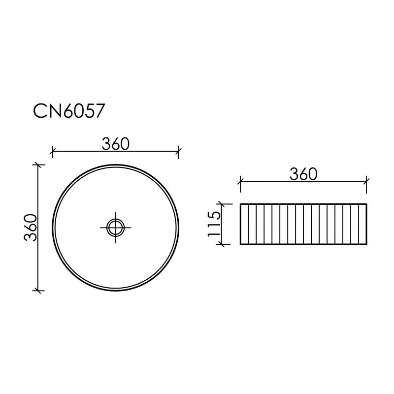 Раковина Ceramicanova Element CN6057MDH темный антрацит матовый
