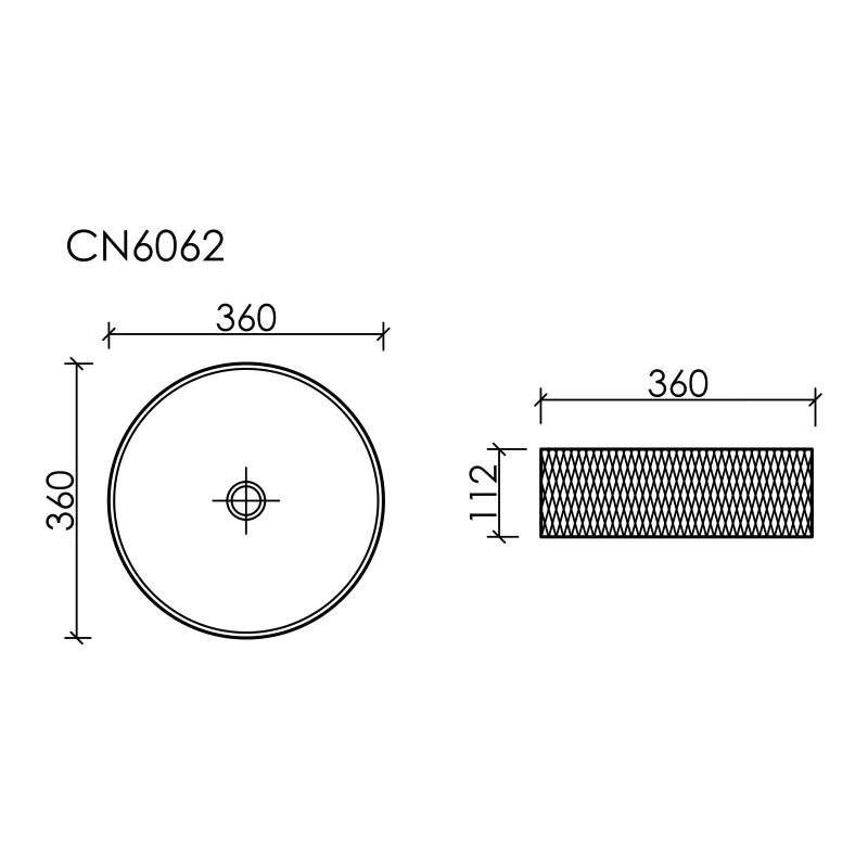 Раковина Ceramicanova Cristal CN6062 прозрачная