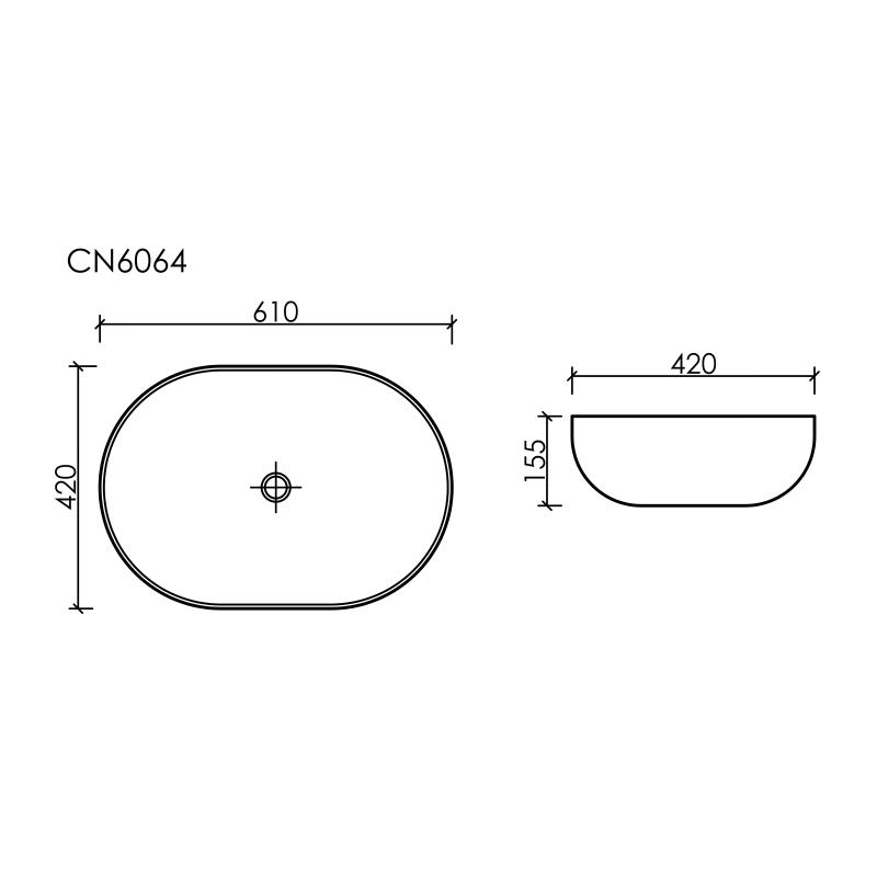 Раковина Ceramicanova Element CN6064 белая глянцевая
