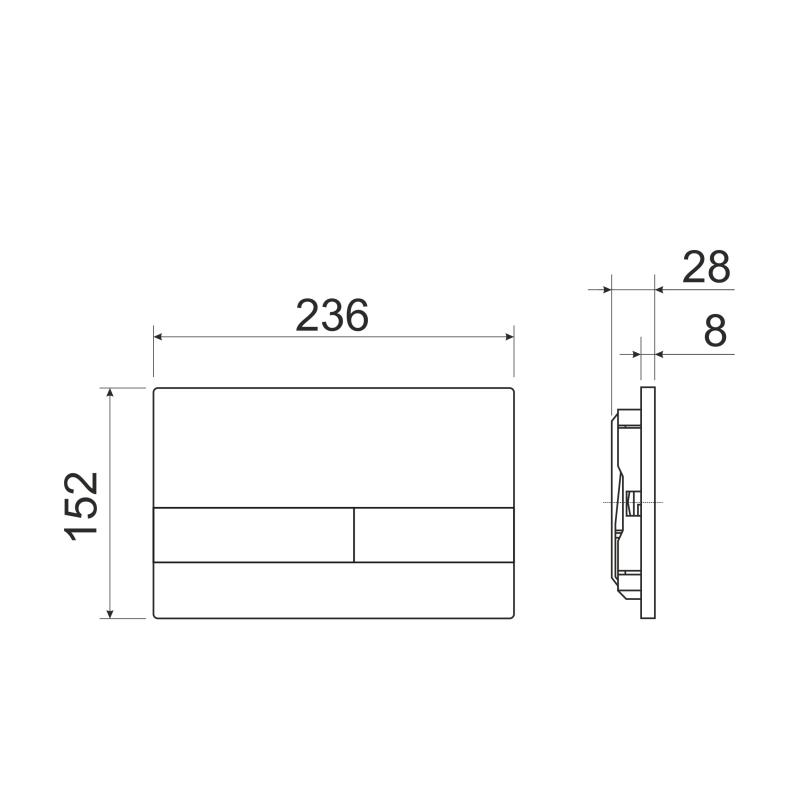 Система инсталляции для унитазов Ceramicanova Envision Flat CN1002W кнопка белая