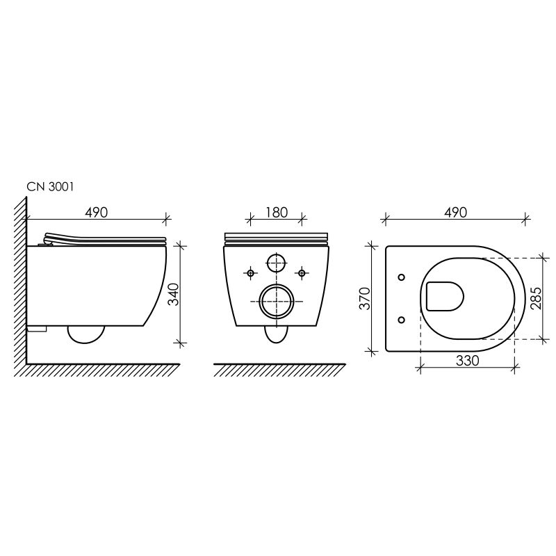 Комплект унитаза с инсталляцией Ceramicanova Play CN3001_1002M_1000 с сиденьем Микролифт и клавишей смыва Хром матовый