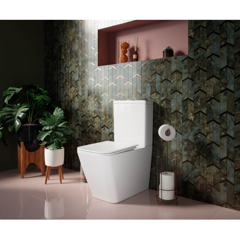 Унитаз-компакт Ceramicanova Cubic CN1803 с микролифтом, безободковый