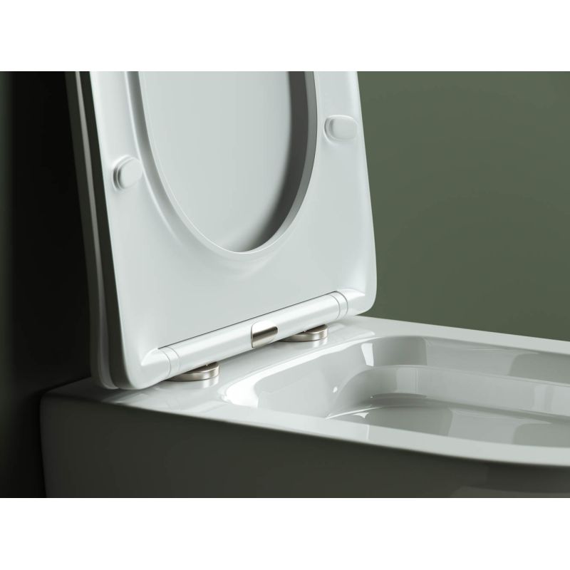 Унитаз подвесной Ceramicanova Highlight Rimless CN1804 с микролифтом, безободковый