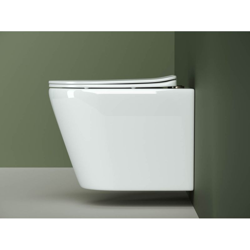 Унитаз подвесной Ceramicanova Highlight Rimless CN1804 с микролифтом, безободковый