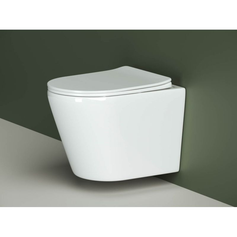 Унитаз подвесной Ceramicanova Highlight Rimless CN1804 с микролифтом, безободковый