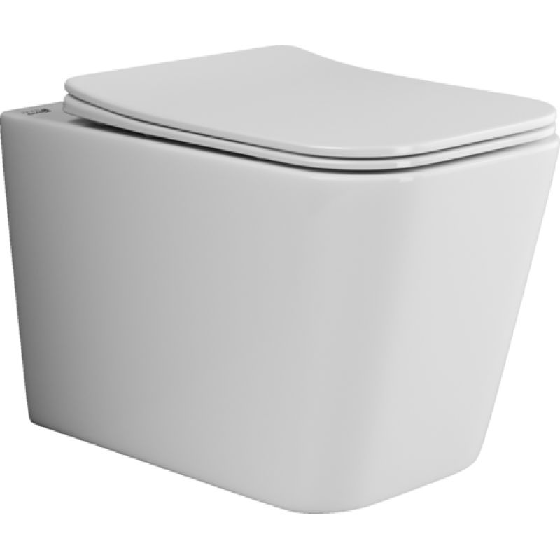 Унитаз подвесной Ceramicanova Cubic CN1806 с микролифтом, безободковый