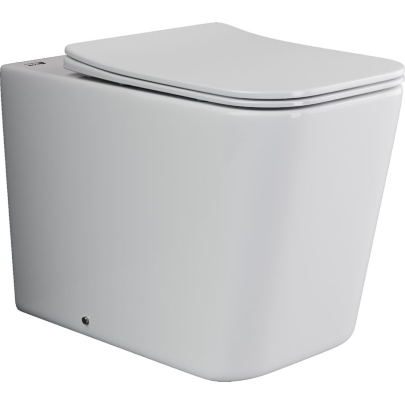 Унитаз приставной Ceramicanova Cubic Rimless CN1809 с микролифтом, безободковый