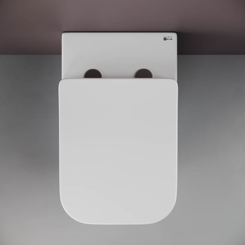 Унитаз приставной Ceramicanova Cubic Rimless CN1809 с микролифтом, безободковый