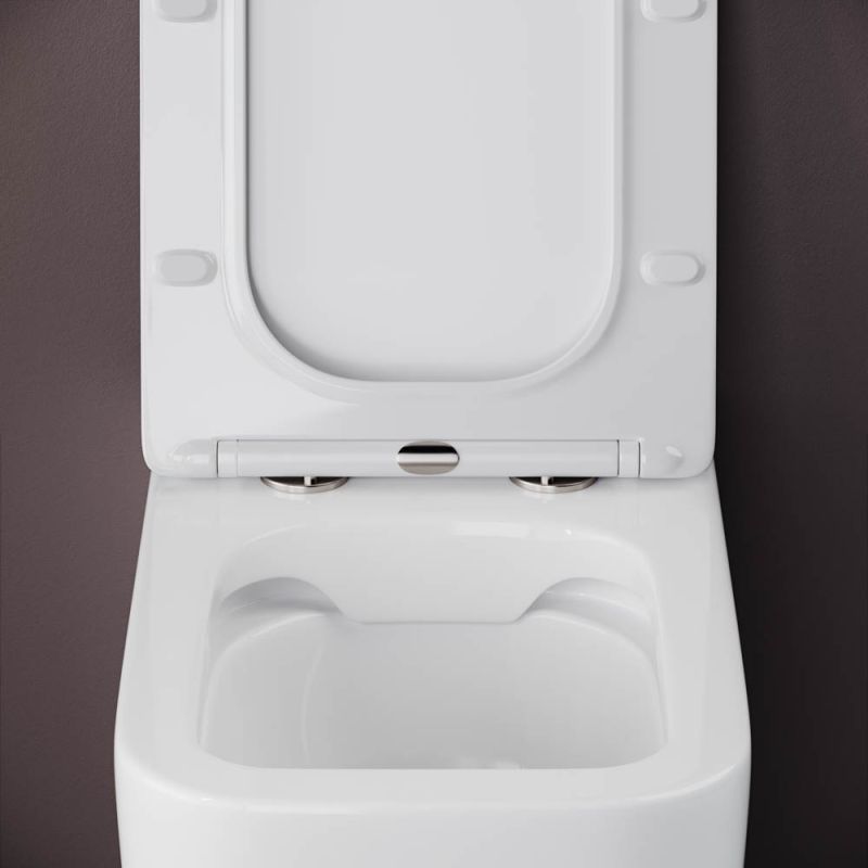 Унитаз приставной Ceramicanova Cubic Rimless CN1809 с микролифтом, безободковый