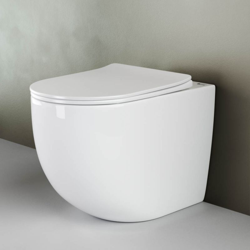 Унитаз приставной Ceramicanova Mia CN1810 с микролифтом, безободковый