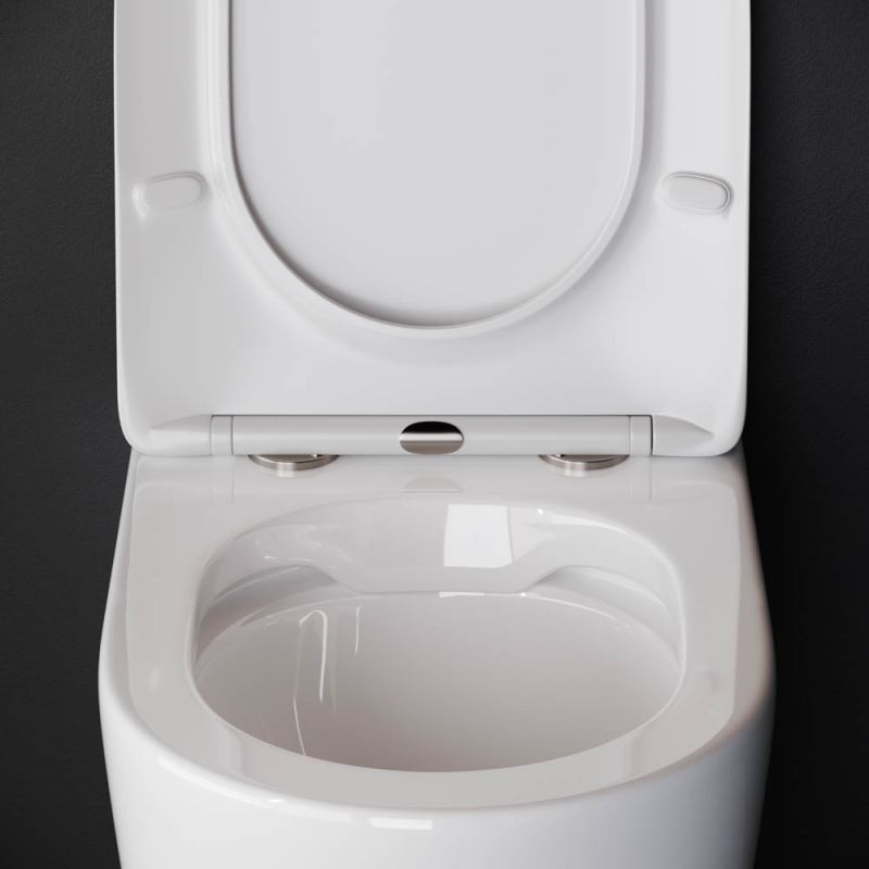 Унитаз приставной Ceramicanova Highlight Rimless CN1812 с микролифтом, безободковый