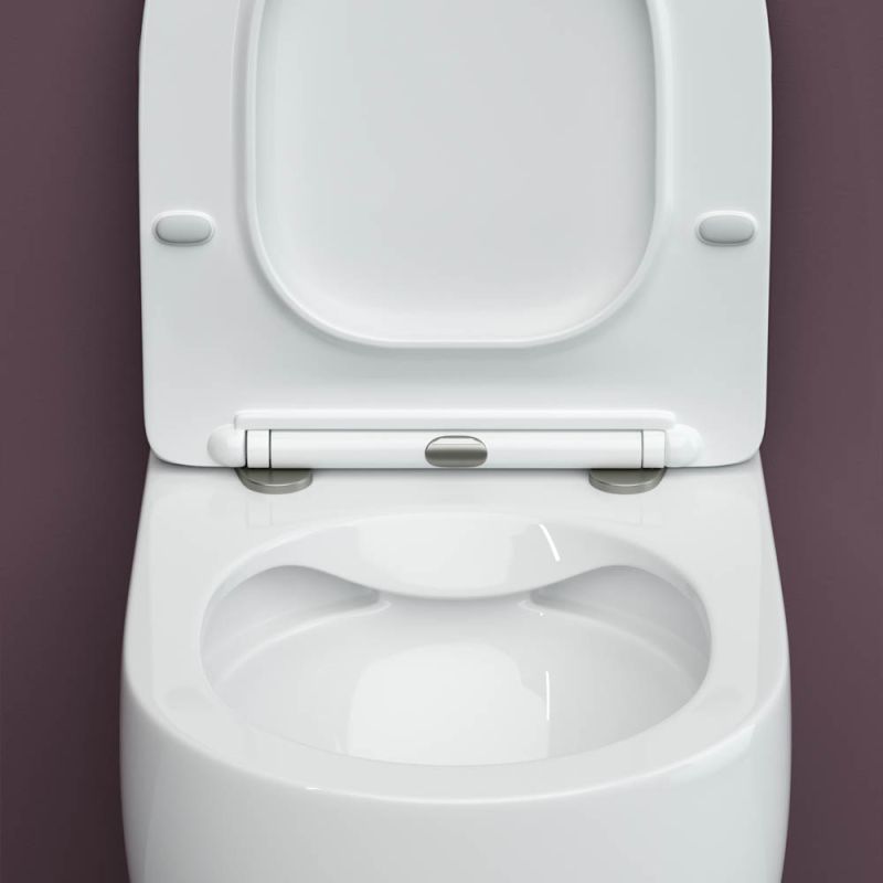 Унитаз подвесной Ceramicanova Play CN3001 с микролифтом, безободковый