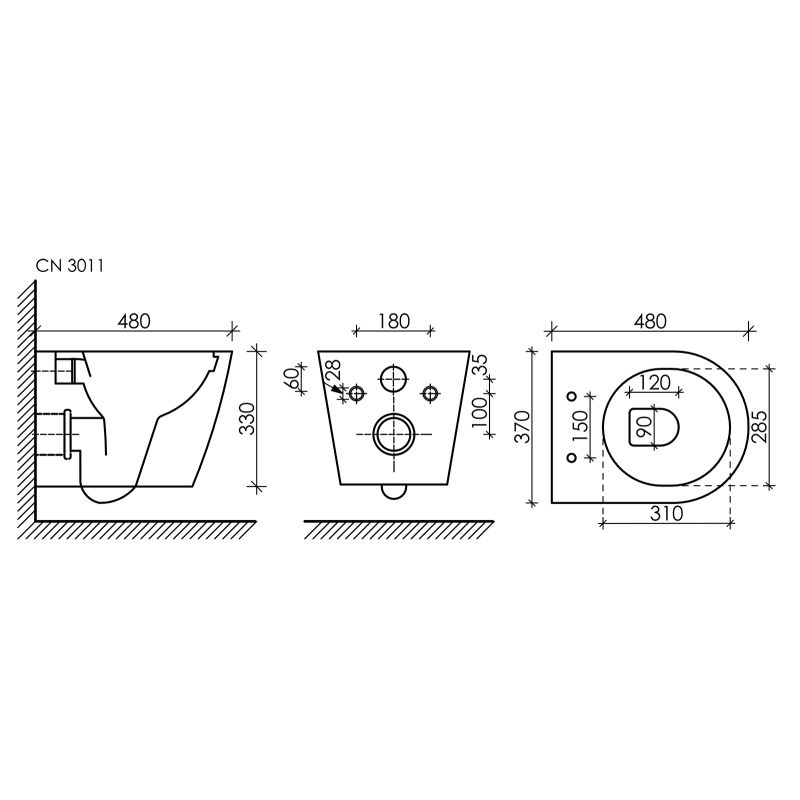 Унитаз подвесной Ceramicanova Forma CN3011 с микролифтом