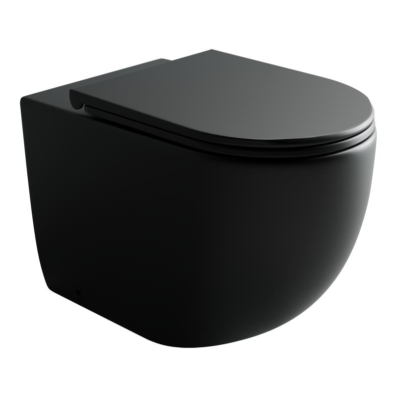 Унитаз приставной Ceramicanova Metropol CN4004MB чёрный матовый