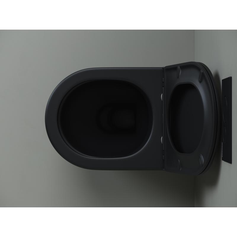 Унитаз приставной Ceramicanova Metropol CN4004MB чёрный матовый